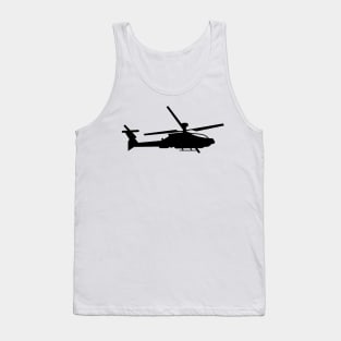 Black Helicopter Apache Blackhawk Tank Top